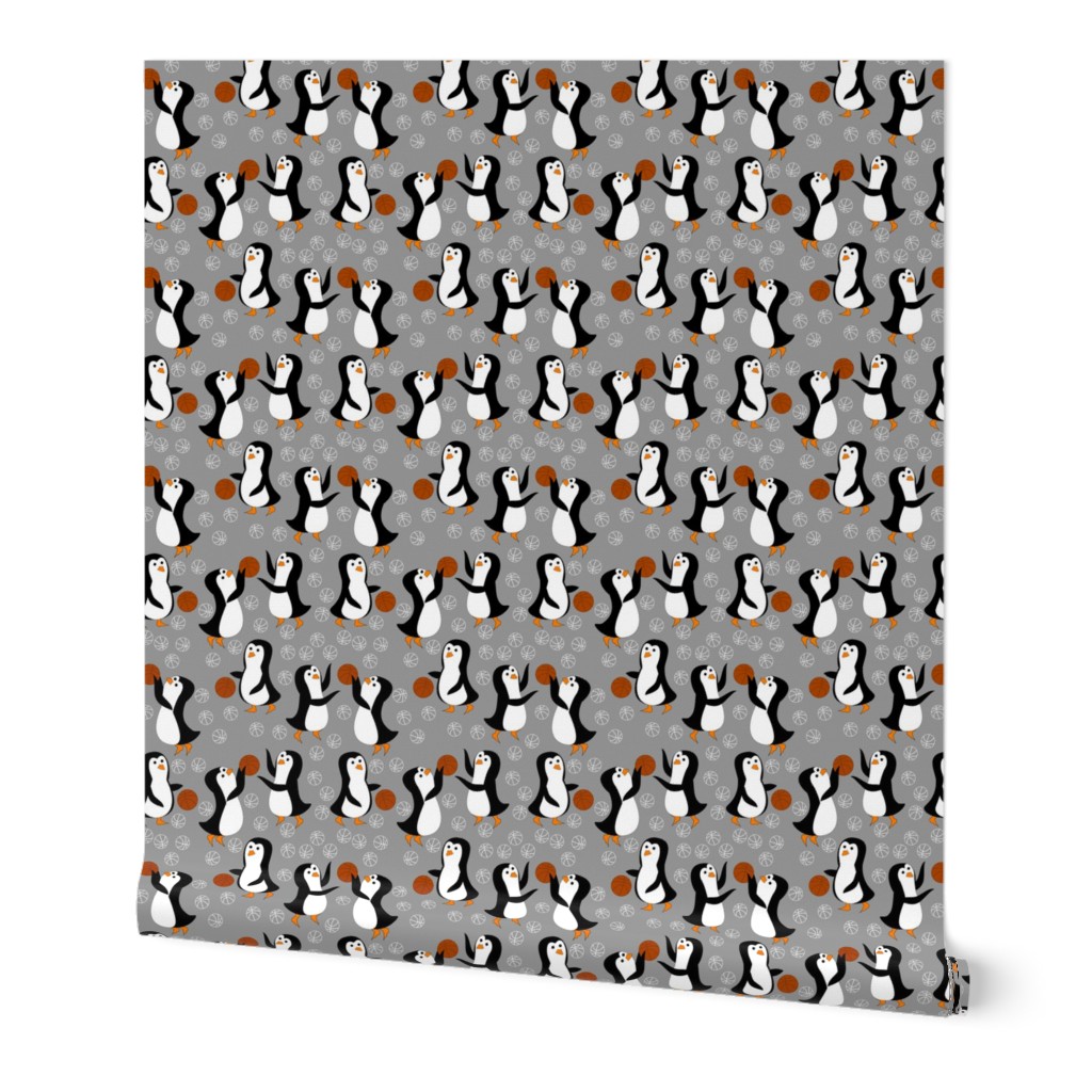 penguin basketball gray