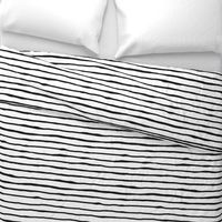 Scandi stripes rough hewn black on white by Su_G_©SuSchaefer