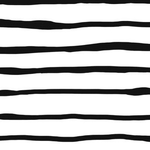 Scandi stripes rough hewn black on white by Su_G_©SuSchaefer