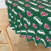 Mini Cooper Hearts - Union Jack Green - Large