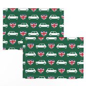 Mini Cooper Hearts - Union Jack Green - Large