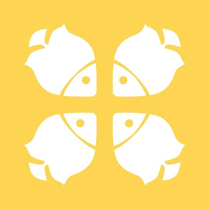 Hawaiian Quilt Fish - yellow