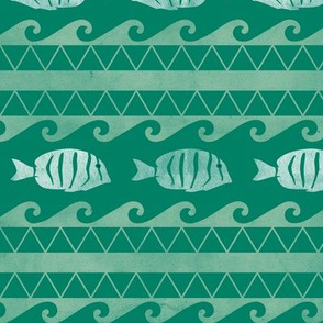 Tribal Fish - turquoise