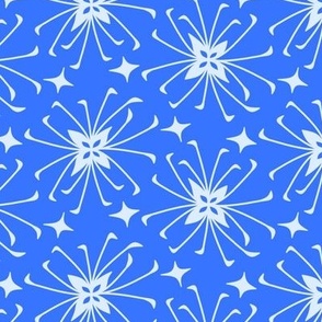 Curved Lines Snowflake Flower Sparkle Tile