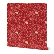 Geo Wheat Feedsack | Retro Festive