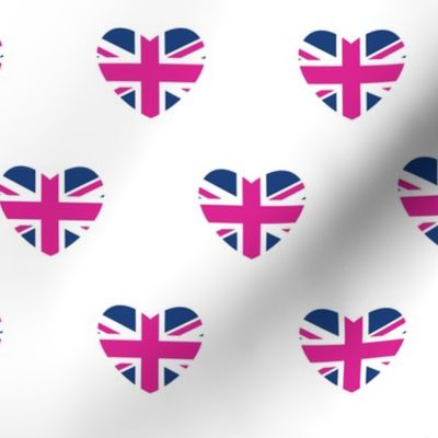 British Hearts - Union Jack Pink & Blue