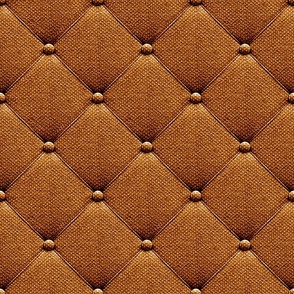 Mid-century modern Cinnamon brown realistic buttons upholstery texture