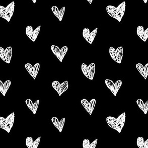 Painted love • black and white hearts