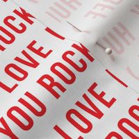 Valentine's Typography  - Red on White