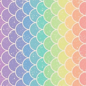 Pastel Rainbow Glitter Scales - Vertical