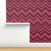 Retro chevron knit burgundy magenta