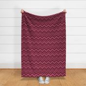 Retro chevron knit burgundy magenta