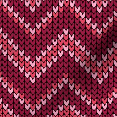 Viva Magenta retro chevron knit