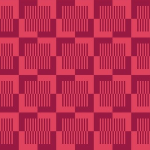 Viva Magenta retro striped squares