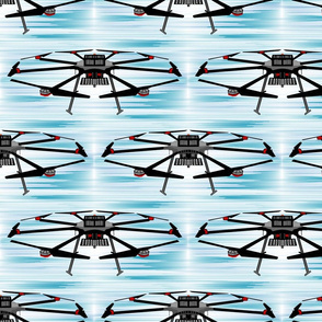 Drone seamless flight blue sewindigo