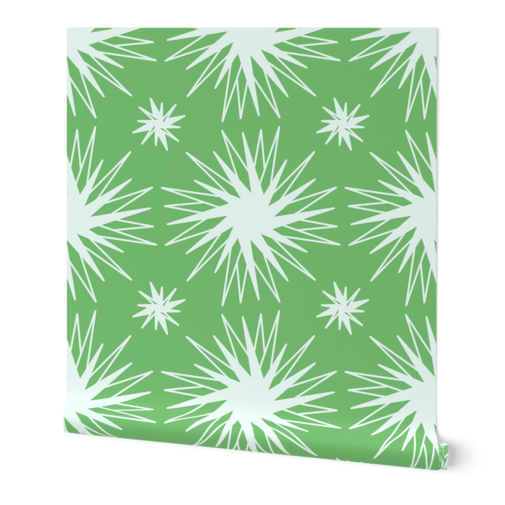 Mint Green Icicle Snowflake Tile