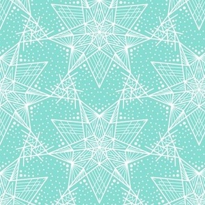 Icy Blizzard Star Snowflake Tile