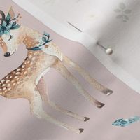 8" Boho Floral Deer // Wafer