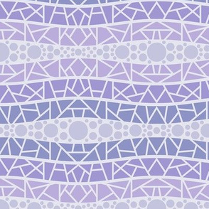 mosaic wavy stripes soft lavenders