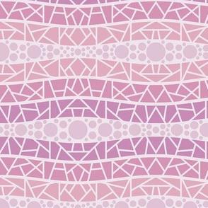 mosaic wavy stripes soft pinks 