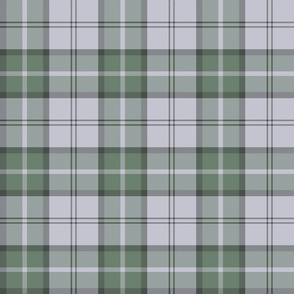 Dunbar tartan, 6", custom colorway muted green / lavender grey
