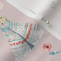 8" Woodland Floral Teepee // Wafer