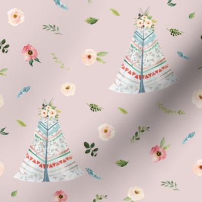 8" Woodland Floral Teepee // Wafer