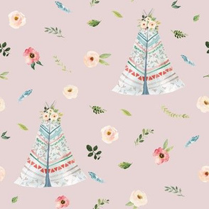 8" Woodland Floral Teepee // Wafer