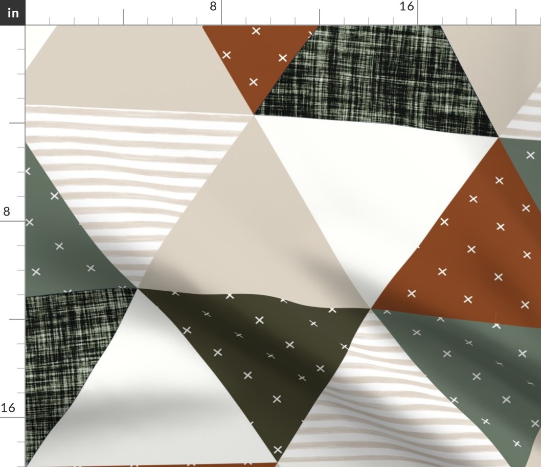 emma's triangle wholecloth // stripes