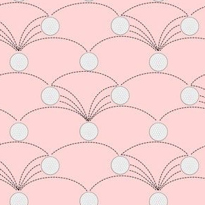 art deco golf pink