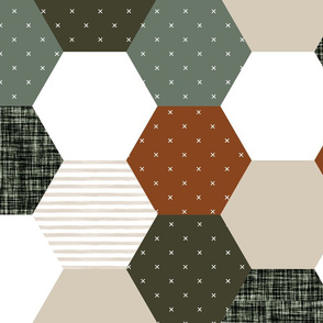 emma's hexagon wholecloth // stripes