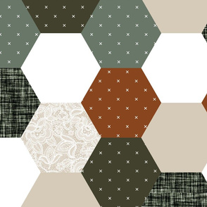 emma's hexagon wholecloth // lace