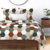 emma's hexagon wholecloth // extra cinnamon