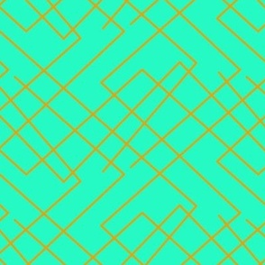 Copper Lines Turquoise Tile
