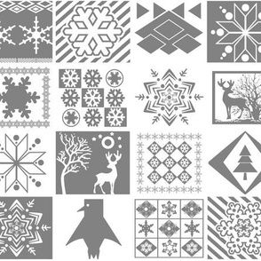 White gray pattern Christmas, winter, New Year's