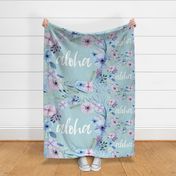 Aloha Mint Wreath Blanket + 2 Loveys