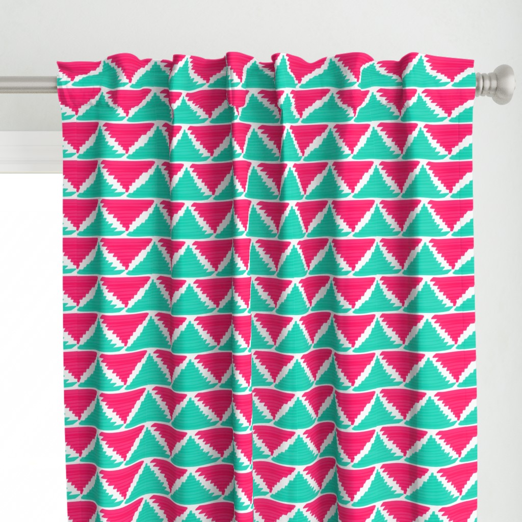 Native American Arrows Pink on Turquoise