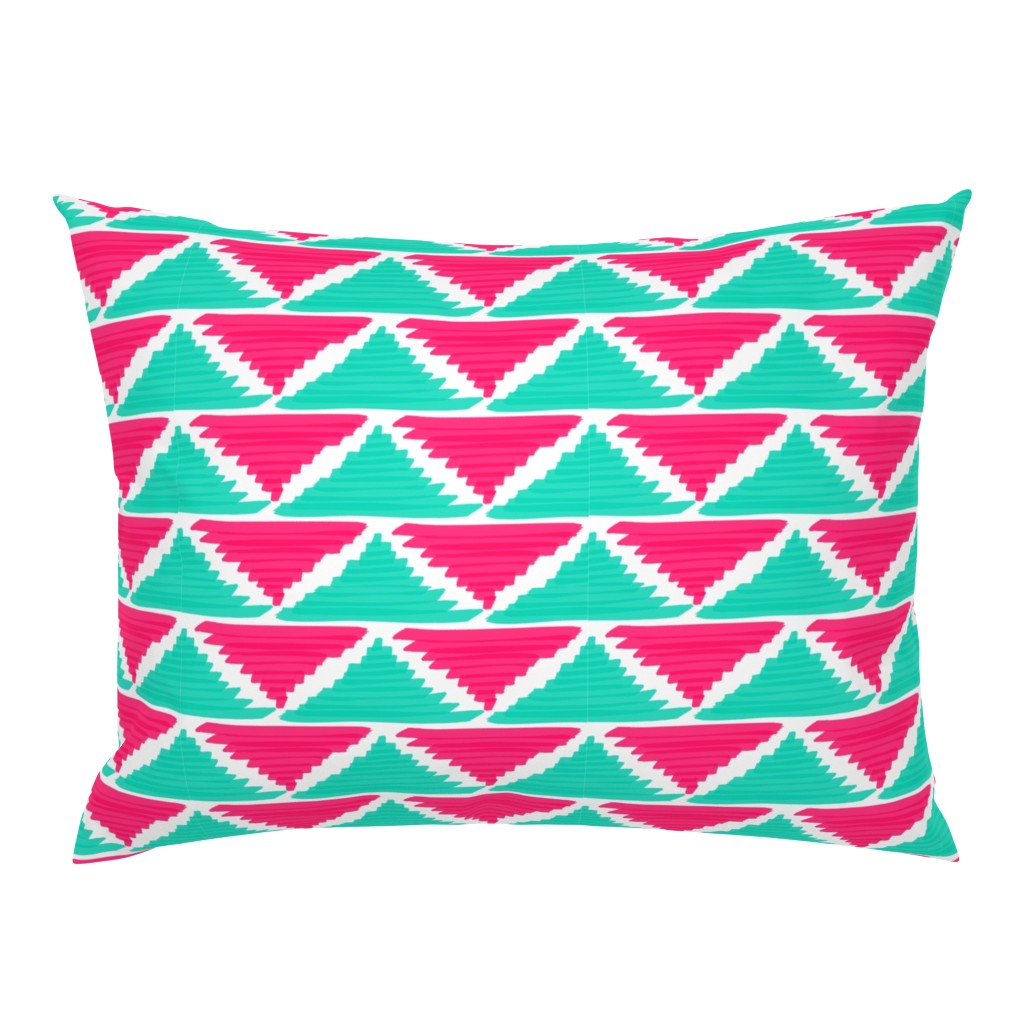 Native American Arrows Pink on Turquoise