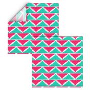 Native American Arrows Pink on Turquoise