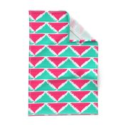 Native American Arrows Pink on Turquoise