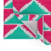 Native American Arrows Pink on Turquoise