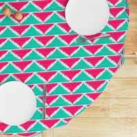 Native American Arrows Pink on Turquoise