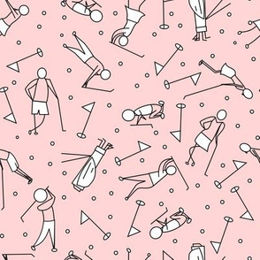 stick figure golf scatter pink