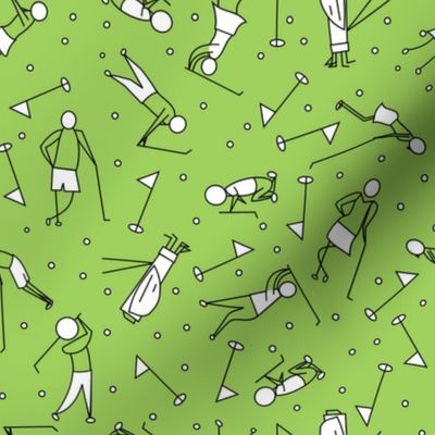 stick figure golf scatter green