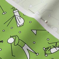 stick figure golf scatter green