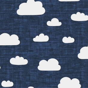 Clouds Navy Blue - Texture