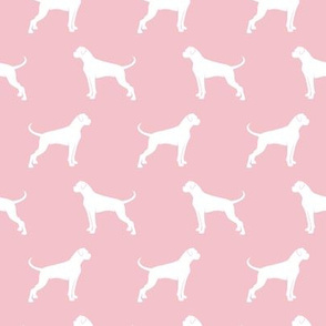 Boxer Dogs on pink