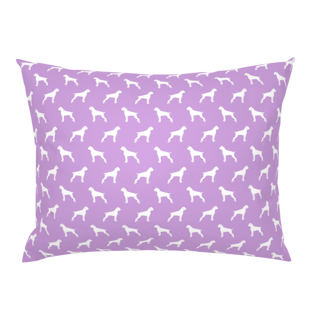 boxer dogs on purple - docked tails