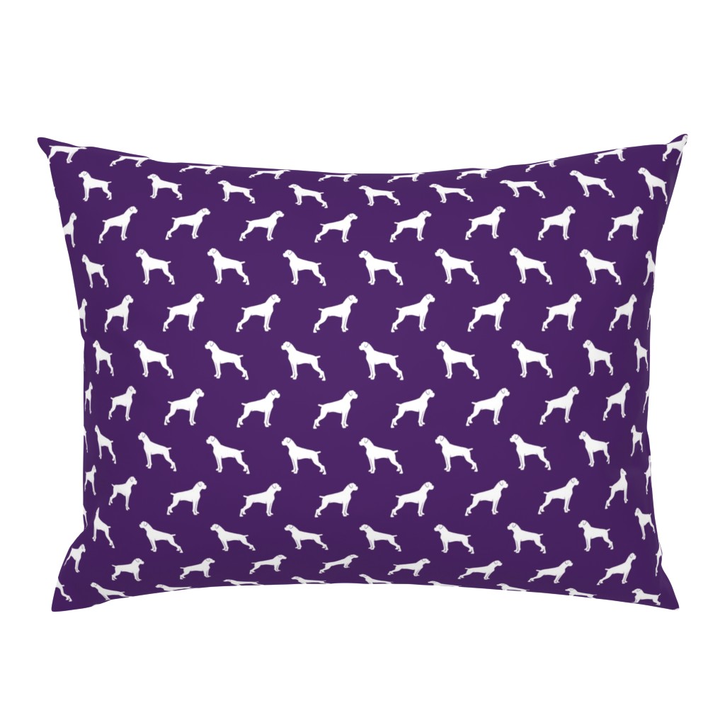 boxer dogs on dark purple  - docked tails