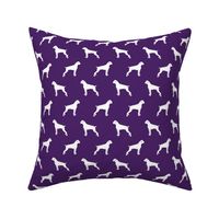 boxer dogs on dark purple  - docked tails